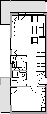 2 zimmerwohnung 1 OG